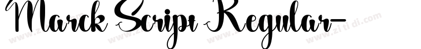 Marck Script Regular字体转换
